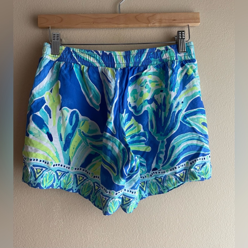 Lilly Pulitzer Women Blue Green Shorts Size XS - Picture 4 of 10